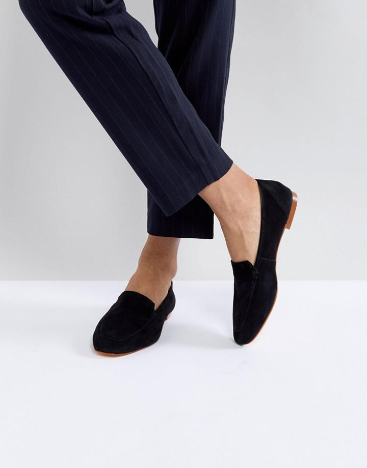 Office Flora Black Soft Leather Loafers - Black