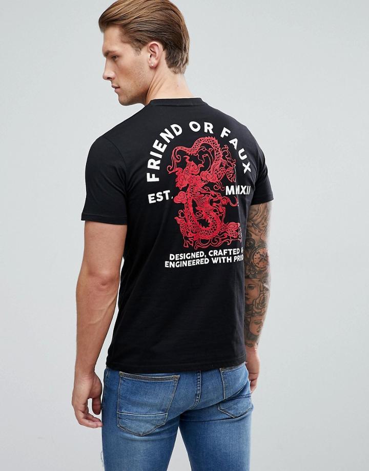 Friend Or Faux Tong Thai Back Print T-shirt - Black