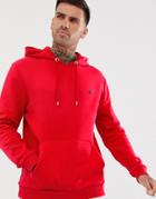 Asos Design Hoodie In Red With Triangle - Red