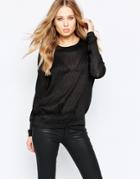 Y.a.s Wrink Top With Pleat Detail - Black