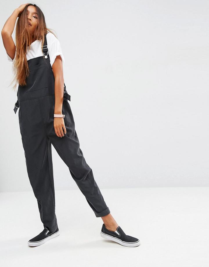 Asos Relaxed Soft Overall - Black