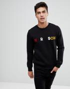 Jack & Jones Originals Sweatshirt With Embroidered Slogan - Black