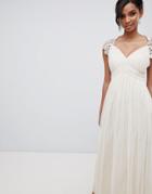 Little Mistress Maxi Dress With Lace Back-cream