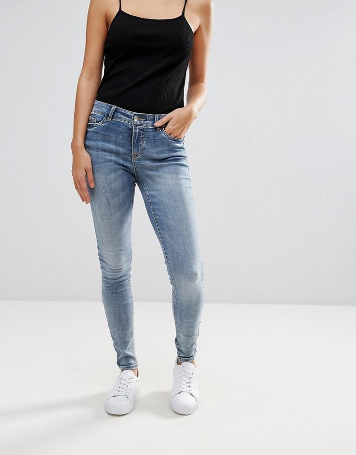 Jdy Acid Wash Skinny Jeans - Blue