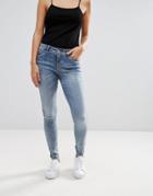 Jdy Acid Wash Skinny Jeans - Blue