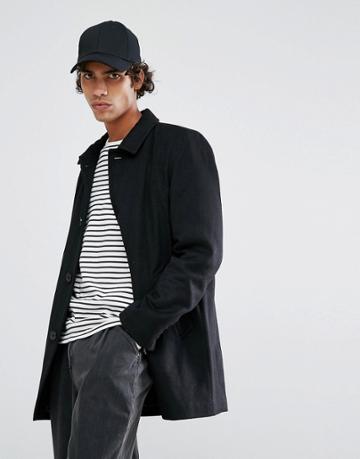 Clean Cut Copenhagen Wool Harrington Jacket Quilted Lining - Black
