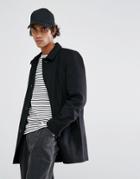 Clean Cut Copenhagen Wool Harrington Jacket Quilted Lining - Black