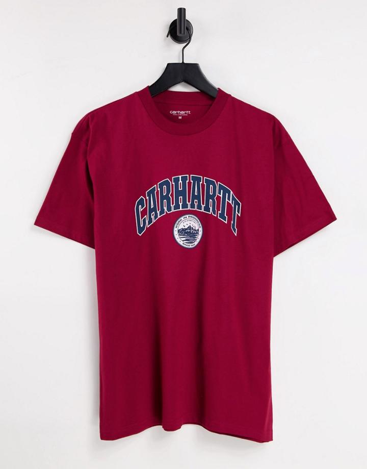 Carhartt Wip Berkeley Script T-shirt In Red