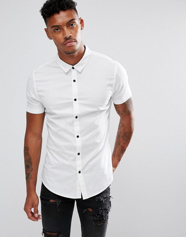 Yourturn Shirt In White - Navy