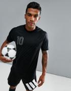 Adidas Football 10 T-shirt In Black Bq6882 - Black