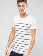 Esprit Breton Stripe T-shirt - White