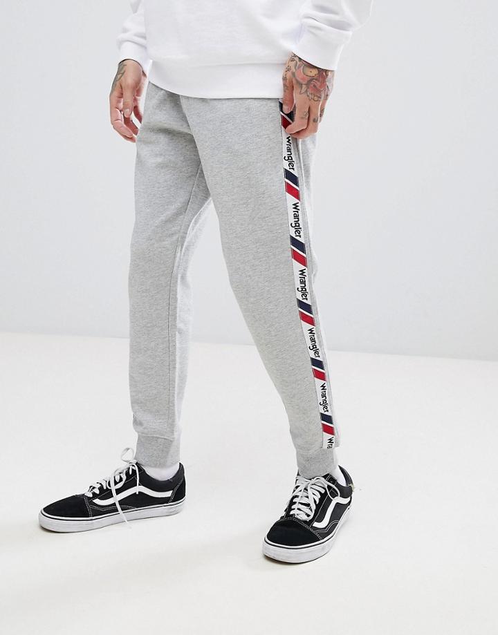 Wrangler Retro Side Stripe Joggers - Gray