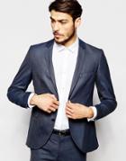 Jack & Jones Premium Suit Jacket With Stretch In Slim Fit-blue