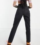 Collusion X006 Cotton Mom Jean In Washed Black - Black