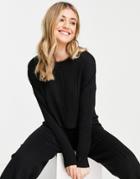 Stradivarius Ribbed Knitted Sweater In Black - Part Of A Set