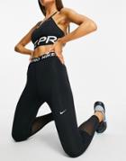 Nike Pro Training 365 High Waist 7/8 Leggings In Black
