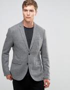 Jack & Jones Premium Blazer In Tweed - Gray