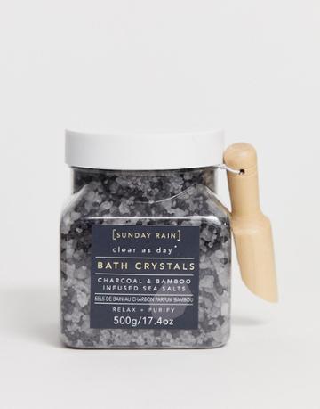 Sunday Rain Bath Crystals Charcoal - Clear