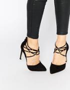 Truffle Collection Nova Multi Ankle Strap Heeled Sandals - Black