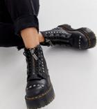 Dr Martens X Asos Exclusive Studded Sinclair Chunky Boots In Black - Black