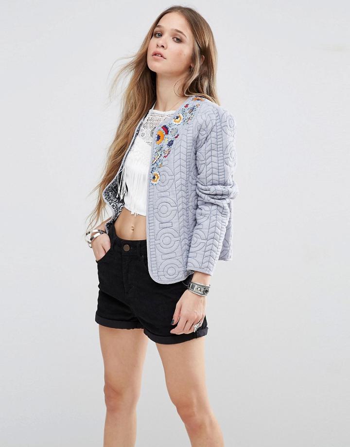 Pepe Jeans Anta Embroidered Jacket - Blue