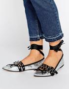Asos Lotto Ballet Flats - Silver