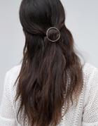 Johnny Loves Rosie Rose Gold Geo Circle Hair Clip - Gold
