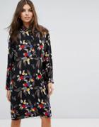 Love Printed Shirt Dress - Black
