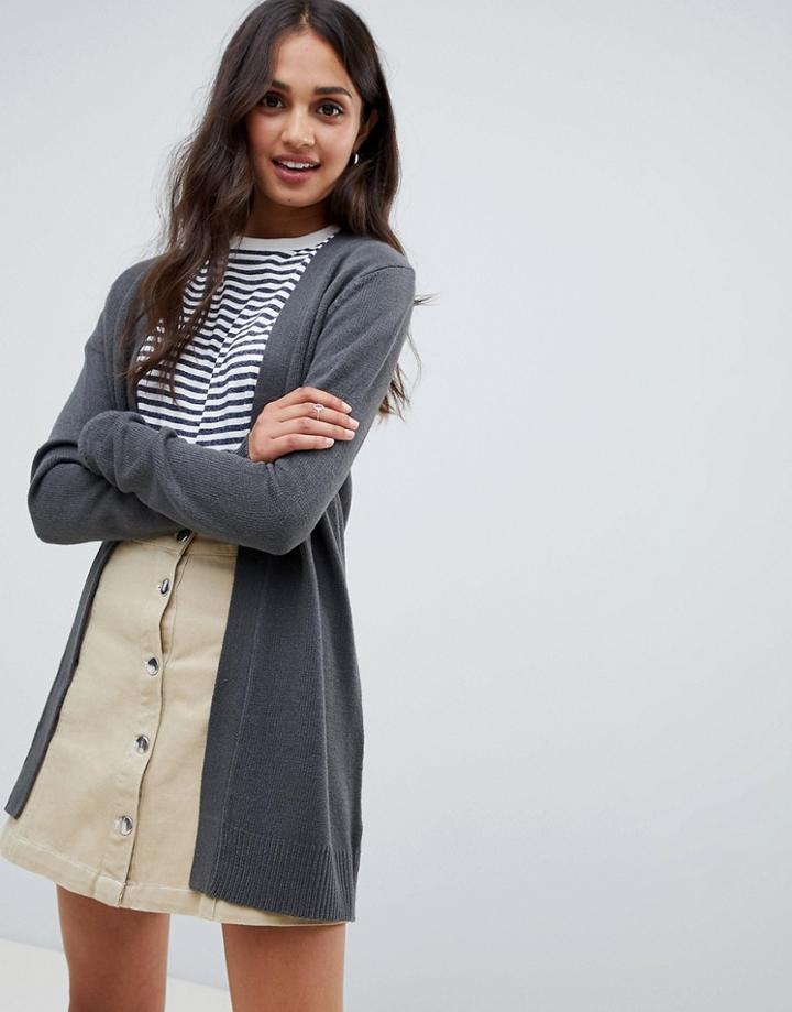 Brave Soul Buzz Cardigan - Gray