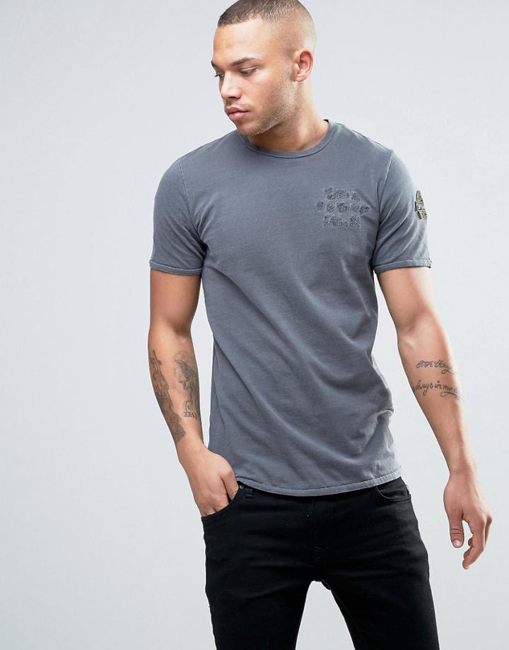 Jack & Jones Vintage T-shirt With Patches - Black