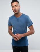 Threadbare Ombre Fade Out T-shirt - Navy