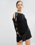 Asilio Cease Fire Knit Sweater - Black