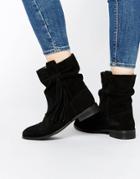 Asos Alook Suede Western Boots - Black