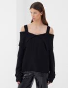 4th & Reckless Cold Shoulder Sweater In Black