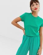 & Other Stories Cotton T-shirt In Bright Green - Green