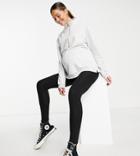 Cotton: On Maternity Zip Front Ribbed Fleece In Gray