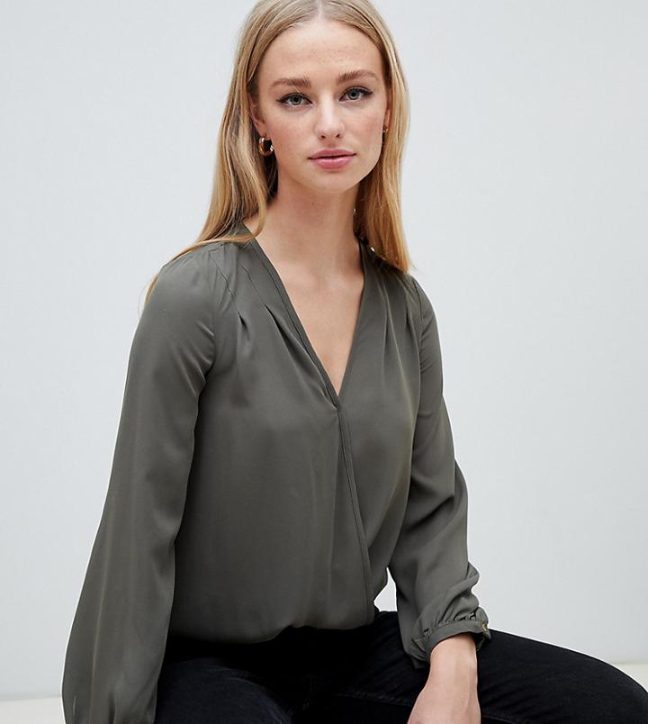 New Look Long Sleeve Wrap Top