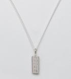Katie Mullally Hallmark Bar Pendant Necklace - Silver
