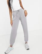 Pieces Premium Coordinating Slinky Modal Sweatpants In Gray-grey