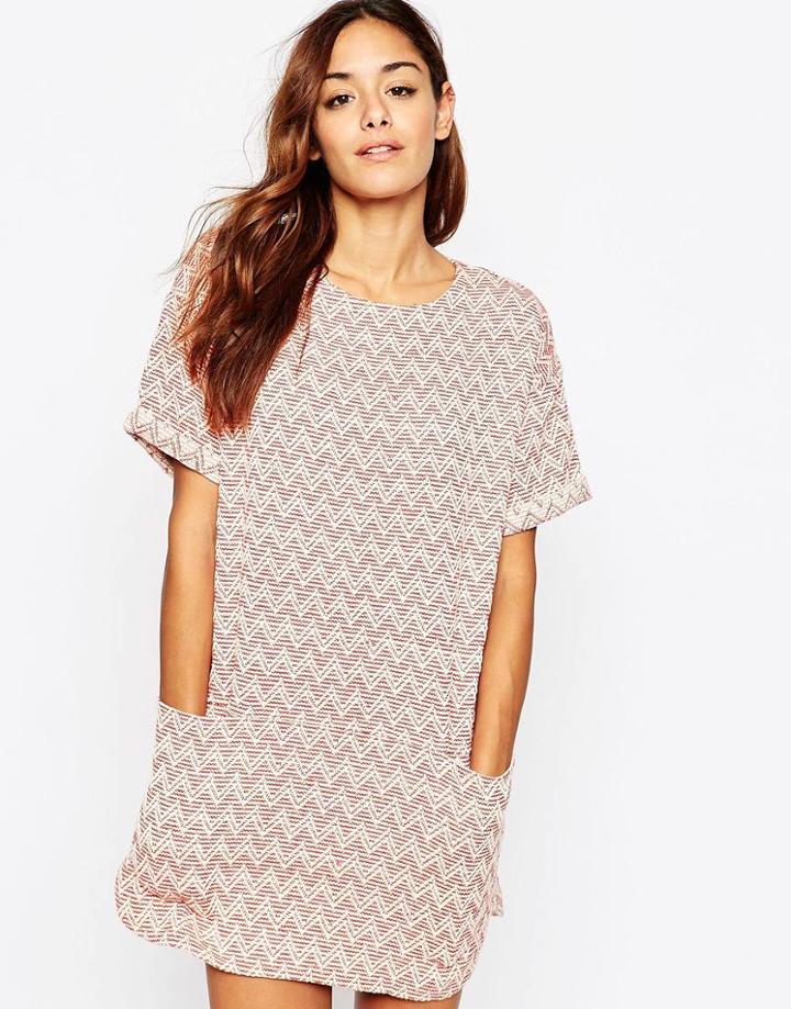 Asos Natural Fibre Shift Dress - Pink