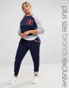 Pink Clove Varsity Track Pants - Navy