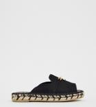 River Island Wide Fit Sandals With Gold Detail In Black