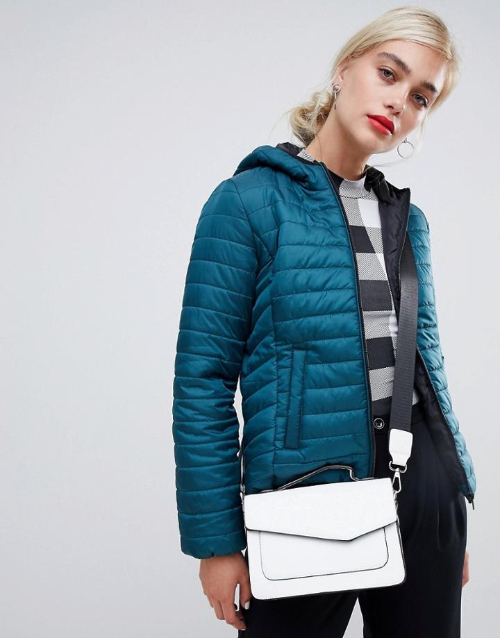 Stradivarius Basic Padded Jacket - White