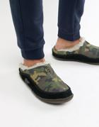 Sorel Falcon Ridge Slippers In Camo - Green
