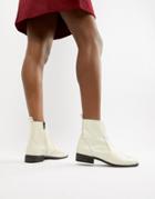 Office Ashleigh White Leather Calf Boots - Multi