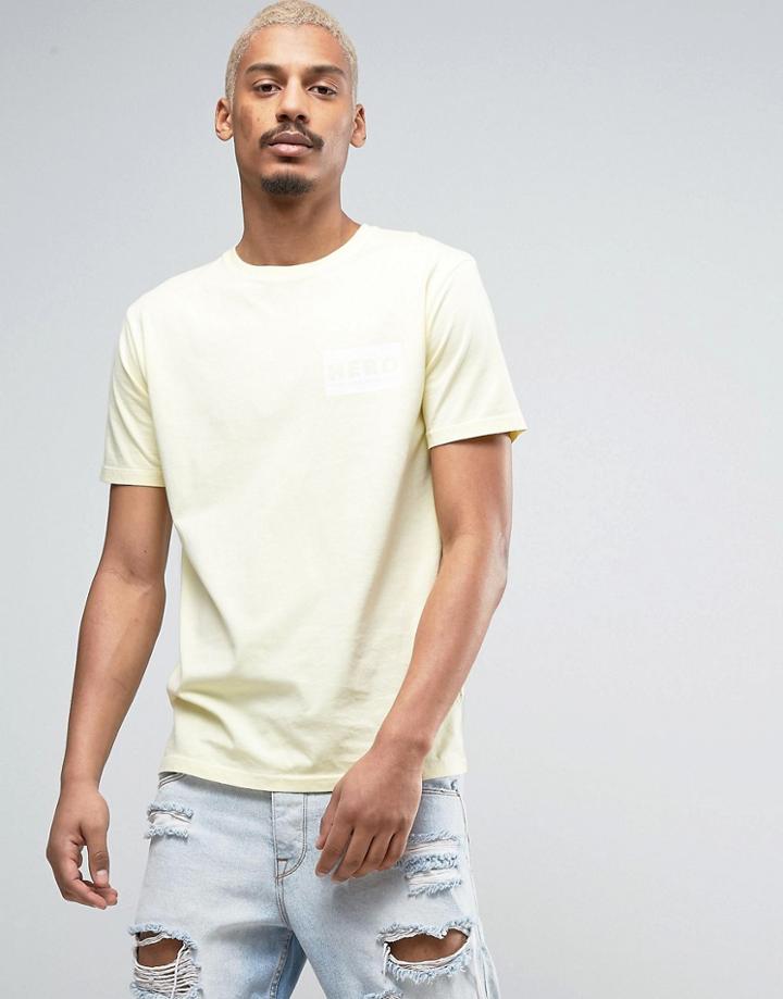 Heros Heroine T-shirt In Yellow With Small Logo - Yellow