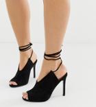 Asos Design Wide Fit Wireless High Heels - Black