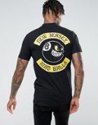 Asos Muscle T-shirt With New Jersey Bowling Back And Chest Print - Black