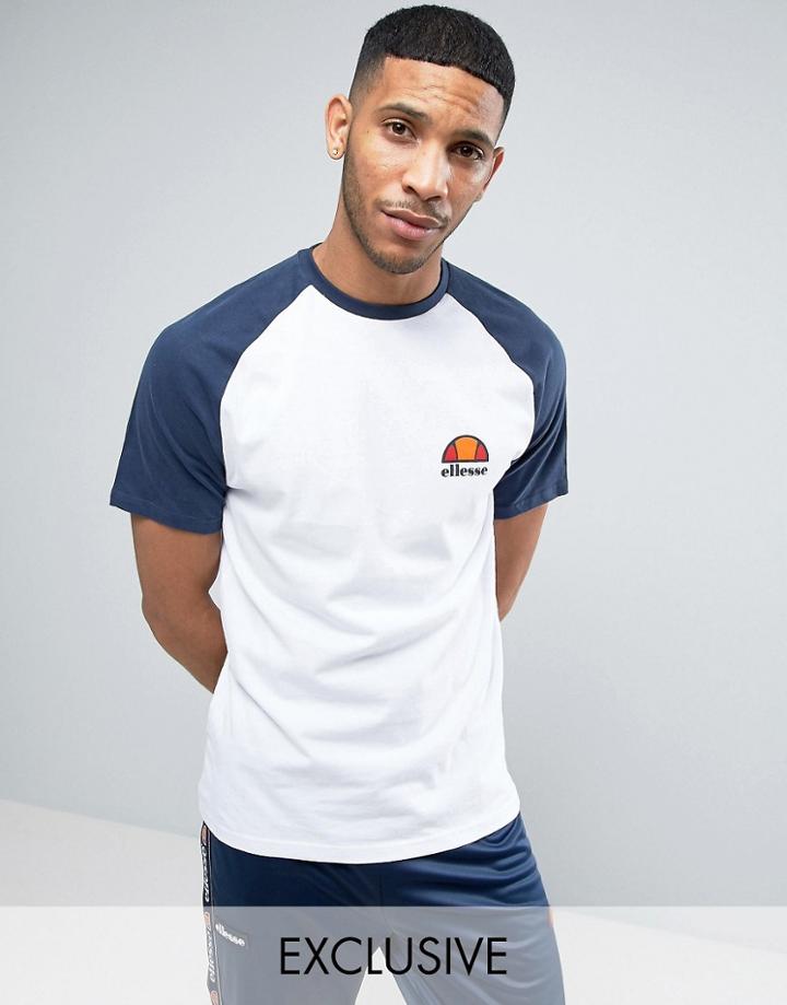 Ellesse Muscle Fit Raglan T-shirt - White