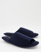 Truffle Collection Waffle Slide Slippers In Navy
